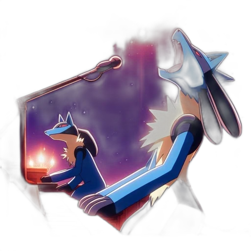 mask, dragon, staff, animal, concept art, fantasy art, anime, vaporwave transparent PNG cut-out