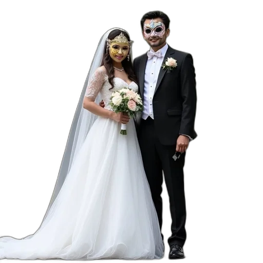 mask, face, dress, crown, 3d render, photorealistic, concept art, underwater transparent PNG cut-out