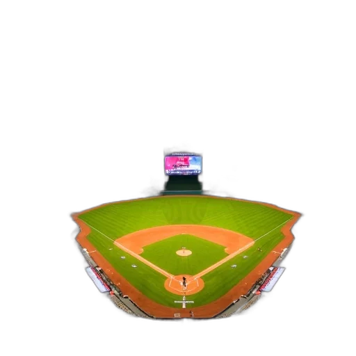 panoramic, view, baseball, stadium, during, night, game, filled transparent PNG cut-out