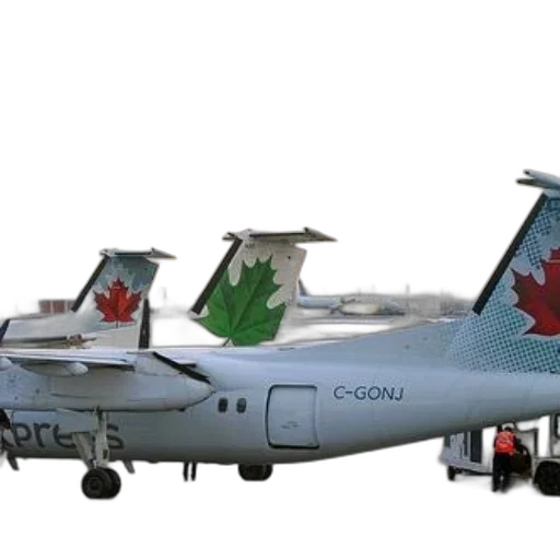 dragon, weapon, three, air, canada, express, planes, parked transparent PNG cut-out