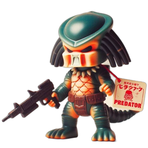 weapon, robot, concept art, 3d render, toy, figurine, humanoid, character transparent PNG cut-out