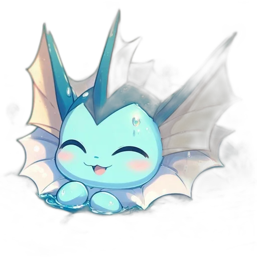 dragon, creature, staff, fantasy art, pixel art, concept art, watercolor, blue transparent PNG cut-out