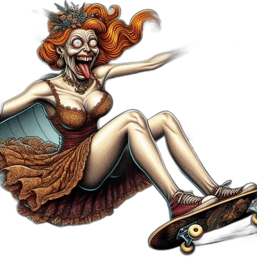 shoes, concept art, comic book art, cartoon, fantasy art, exuberant, character, wild transparent PNG cut-out