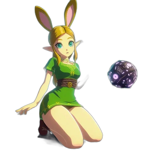 dress, staff, weapon, animal, pixel art, concept art, 3d render, fantasy art transparent PNG cut-out