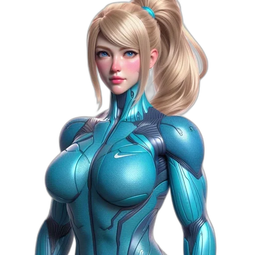 robot, dress, face, concept art, comic book art, fantasy art, anime, blue transparent PNG cut-out