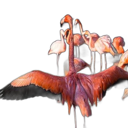 umbrella, flower, animal, dragon, concept art, watercolor, 3d render, photorealistic transparent PNG cut-out
