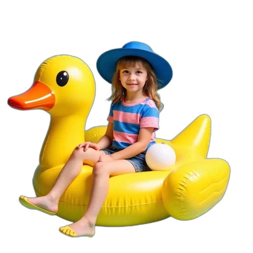 hat, furniture, animal, 3d render, photorealistic, young, girl, sitting transparent PNG cut-out