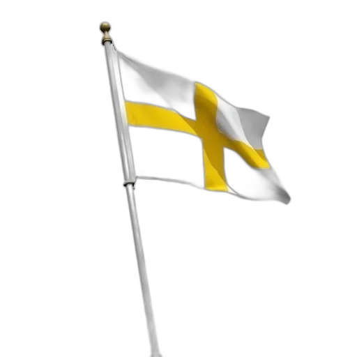 staff, weapon, sword, concept art, white, flag, yellow, cross transparent PNG cut-out