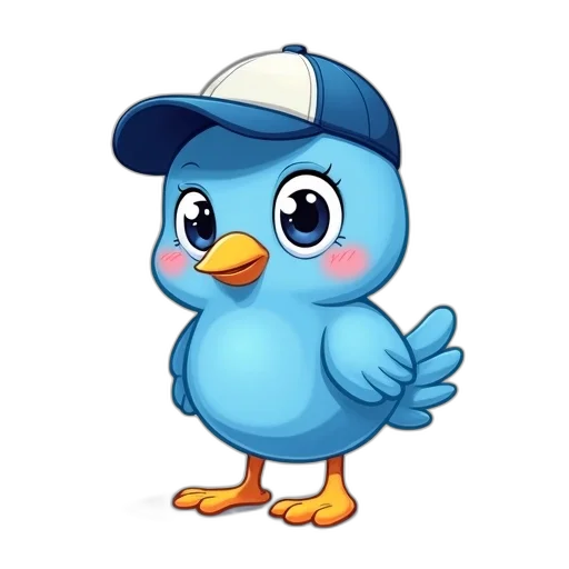 animal, cartoon, 3d render, pixel art, concept art, stylized, blue, bird transparent PNG cut-out