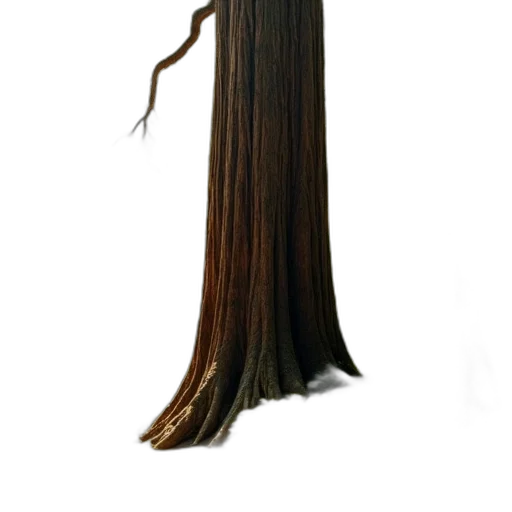 hair, tree, staff, dress, concept art, 3d render, photorealistic, fantasy art transparent PNG cut-out