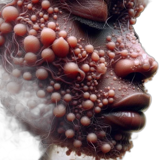 face, mask, creature, hair, photorealistic, 3d render, concept art, fantasy art transparent PNG cut-out