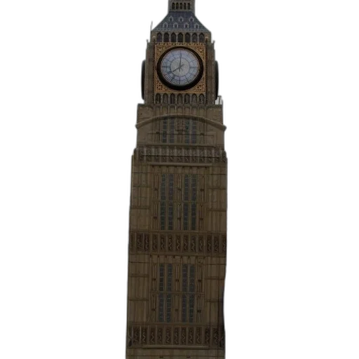 building, staff, weapon, 3d render, photorealistic, concept art, clock, tower transparent PNG cut-out