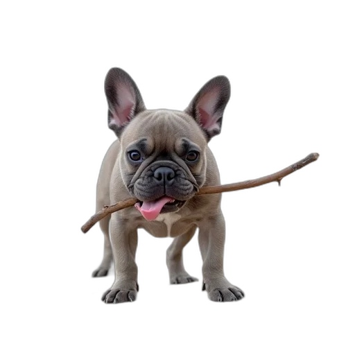 staff, weapon, animal, sword, photorealistic, 3d render, french, bulldog transparent PNG cut-out