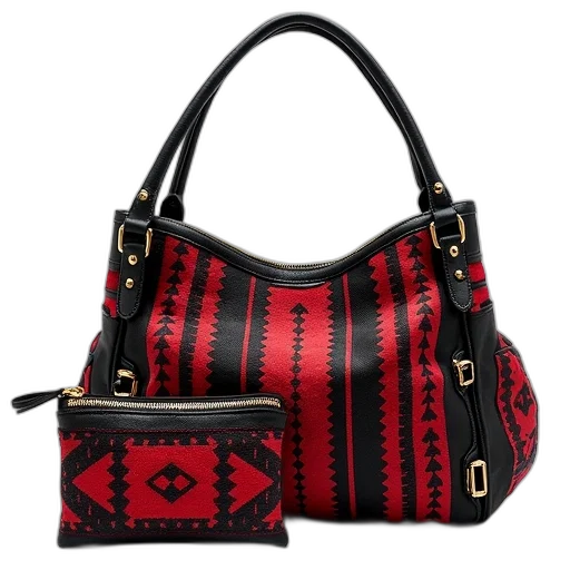 black, red, navajo, print transparent PNG cut-out