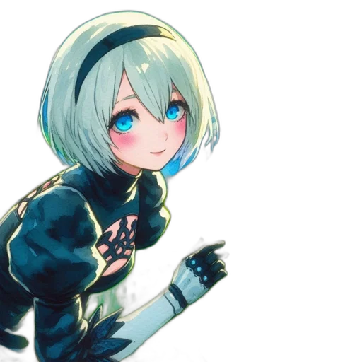 robot, jacket, weapon, mask, anime, concept art, pixel art, cyberpunk transparent PNG cut-out