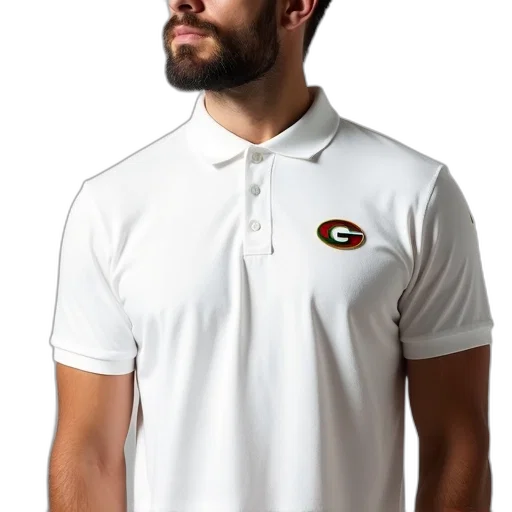 jacket, staff, man, wearing, white, polo, shirt, logo transparent PNG cut-out