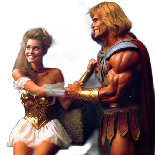 sword, comic book art, fantasy art, concept art, pixel art, blonde, woman, golden transparent PNG cut-out