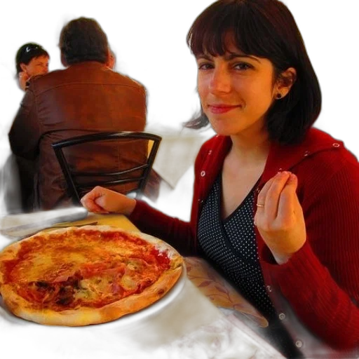 food, jacket, face, weapon transparent PNG cut-out