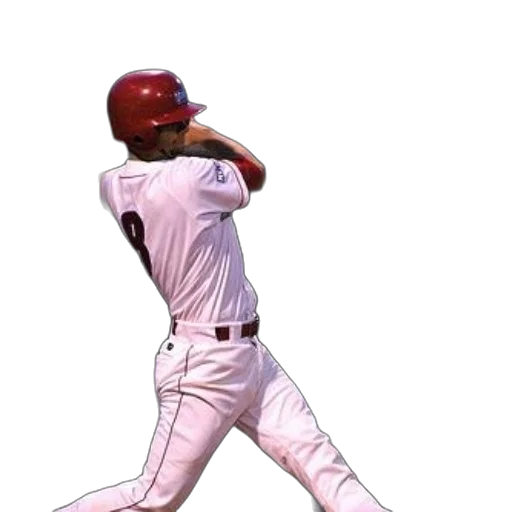 staff, weapon, baseball, player, white, uniform, swinging, bat transparent PNG cut-out