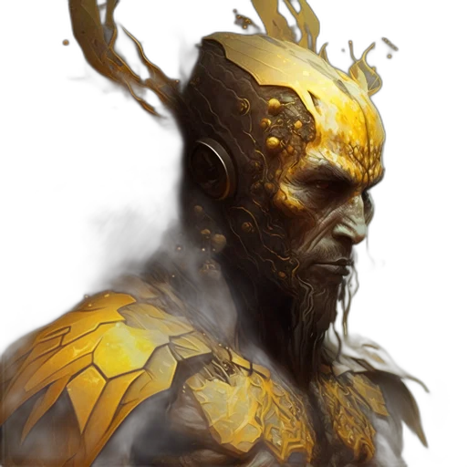 mask, face, fantasy art, concept art, photorealistic, comic book art, golden, golden-armored transparent PNG cut-out