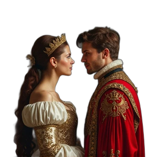 crown, dress, face, jewelry, oil painting, photorealistic, concept art, fantasy art transparent PNG cut-out