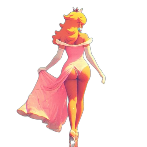 dress, crown, staff, concept art, 3d render, pixel art, fantasy art, golden transparent PNG cut-out