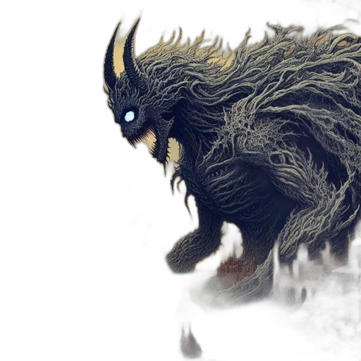 dragon, creature, animal, hair, fantasy art, concept art, watercolor, 3d render transparent PNG cut-out