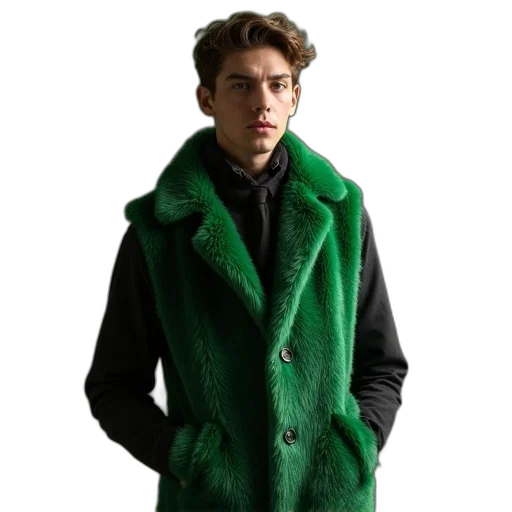 jacket, green, man, flee, vest transparent PNG cut-out