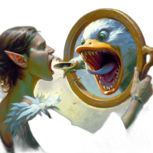 creature, face, mask, jewelry, concept art, fantasy art, photorealistic, oil painting transparent PNG cut-out