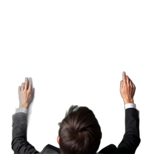 staff, jacket, face, hair, 3d render, photorealistic, concept art, word transparent PNG cut-out