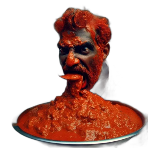 face, mask, food, creature, 3d render, photorealistic, concept art, oil painting transparent PNG cut-out