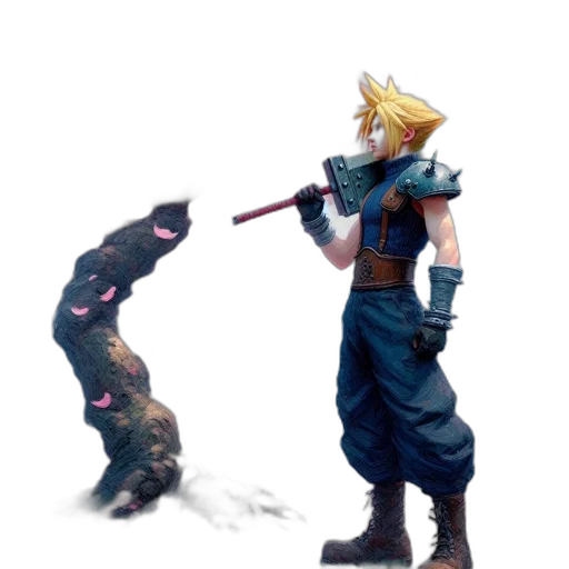 animal, weapon, creature, staff, concept art, fantasy art, 3d render, pixel art transparent PNG cut-out