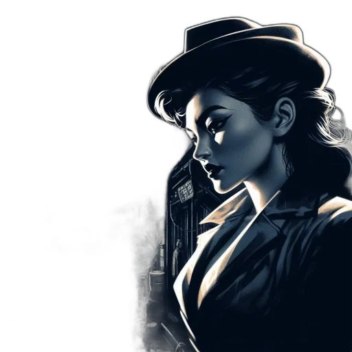 hat, staff, face, comic book art, concept art, fantasy art, cartoon, neon lights transparent PNG cut-out