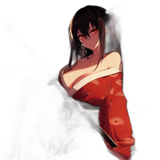 dress, jacket, dragon, mask, concept art, fantasy art, anime, pixel art transparent PNG cut-out