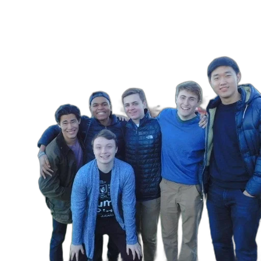 jacket, staff, hair, face transparent PNG cut-out