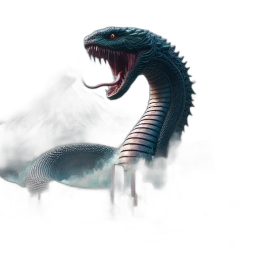 dragon, creature, animal, concept art, fantasy art, 3d render, photorealistic, fog transparent PNG cut-out