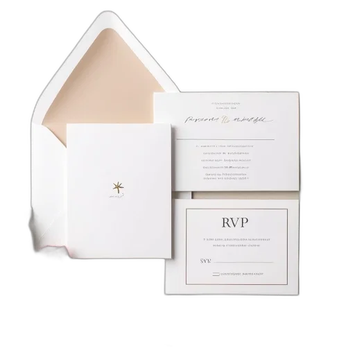 wedding, invitations, envelopes, matching transparent PNG cut-out