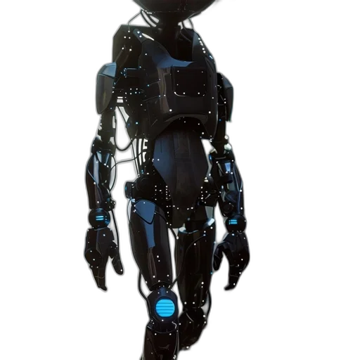 robot, creature, staff, animal, cyberpunk, concept art, 3d render, pixel art transparent PNG cut-out