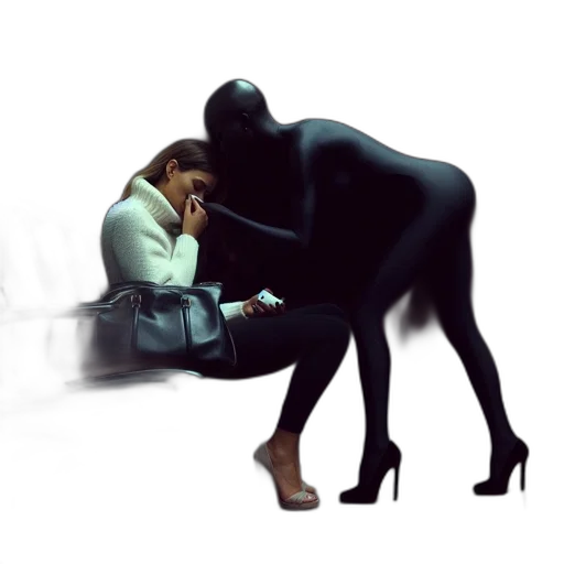 shoes, dress, creature, concept art, photorealistic, comic book art, 3d render, fog transparent PNG cut-out