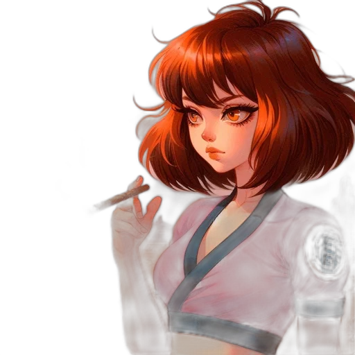 jacket, staff, concept art, anime, fantasy art, photorealistic, fire, neon lights transparent PNG cut-out