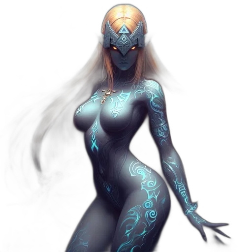 dress, mask, robot, creature, fantasy art, concept art, comic book art, pixel art transparent PNG cut-out