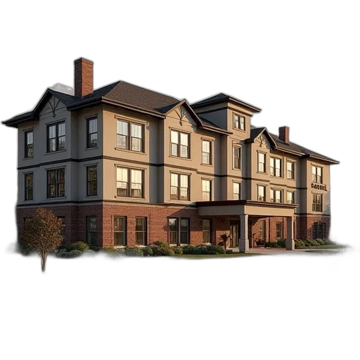 building, 3d render, photorealistic, concept art transparent PNG cut-out