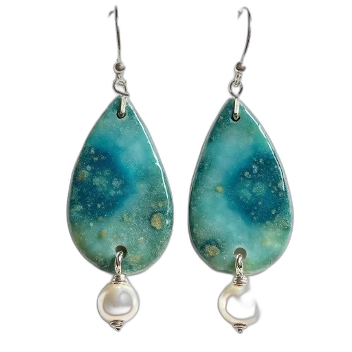 jewelry, pair, earrings, teardrop, shape, featuring, textured, surface transparent PNG cut-out