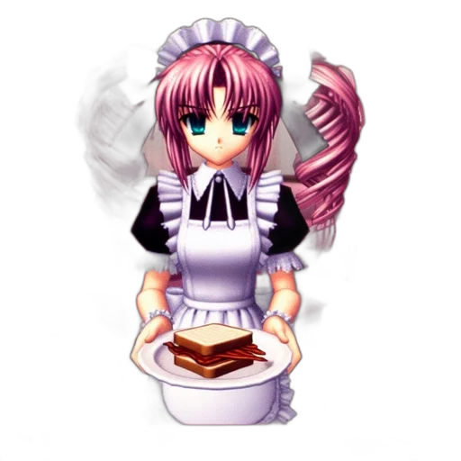 food, staff, robot, 3d render, pixel art, concept art, anime, animated transparent PNG cut-out