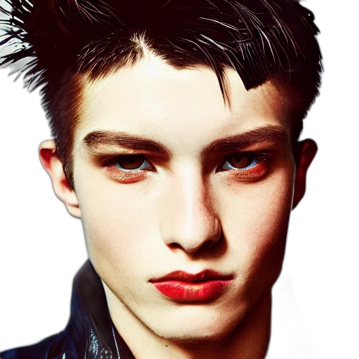 face, hair, photorealistic, cyberpunk transparent PNG cut-out