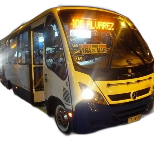 3d render, white, blue, bus, destination, alvarez, front transparent PNG cut-out