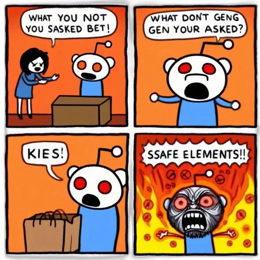 robot, mask, fire, comic, strip, woman, asks, blue transparent PNG cut-out