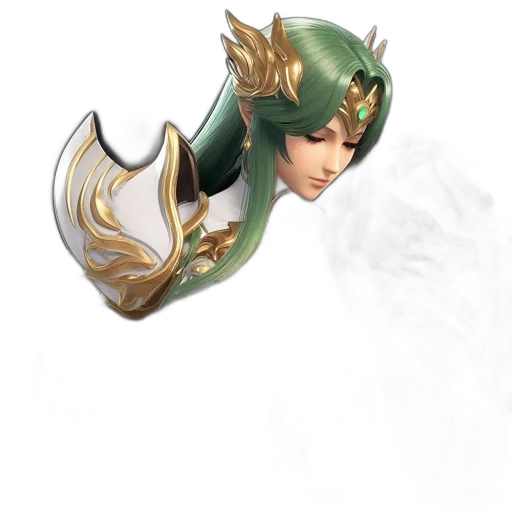mask, dragon, crown, weapon, concept art, fantasy art, 3d render, anime transparent PNG cut-out