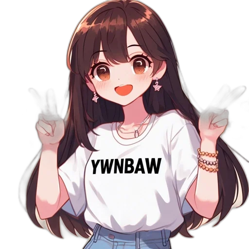 weapon, hair, staff, anime, vaporwave, pixel art, cartoon, animated transparent PNG cut-out