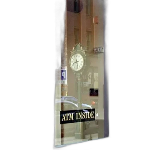 furniture, staff, building, photorealistic, 3d render, window, clock, atm transparent PNG cut-out